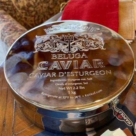 Silver Beluga Caviar Tin Container (28g - 1kg Caviar Tins)